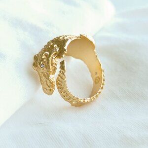 Julie Vos Alligator Gold Ring Size 7